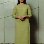Light Green Kurta with Yoke Detail