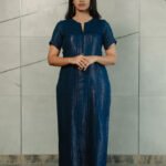 Dark Blue Shimmering Kurta