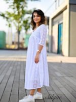 White hackoba 3/4 sleeves - Image 4