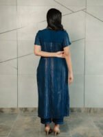 Dark Blue Shimmering Kurta - Image 2