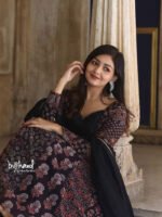 Ajrakh Black Multiprinted Anarkali - Image 3