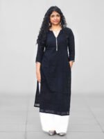 Black Cotton Kurta - Image 2