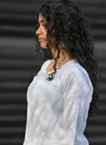 Mulmul Dhobi Cotton Kurta long White - Image 2