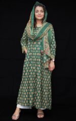 Emerald Bloom Cotton Kurta with Dupatta - Image 2