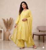 Handcrafted Chikankari Mul Chanderi Suit Set