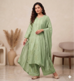 Handcrafted Chikankari Mul Chanderi Suit Set