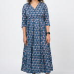 Midnight Bloom Cotton Dress