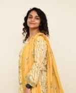Sunshine Blossom Cotton Kurta with Dupatta - Image 3