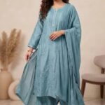 Handcrafted Chikankari Mul Chanderi Suit Set
