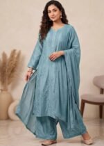 Handcrafted Chikankari Mul Chanderi Suit Set