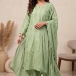 Handcrafted Chikankari Mul Chanderi Suit Set