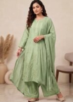 Handcrafted Chikankari Mul Chanderi Suit Set