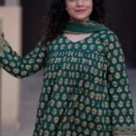 Emerald Bloom Cotton Kurta with Dupatta