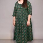 Emerald Green Cotton Midi Dress