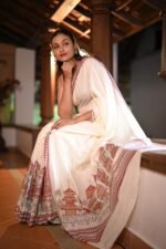Kerala Kettukazhcha Print Saree - 100 Count Soft Cotton - Image 5